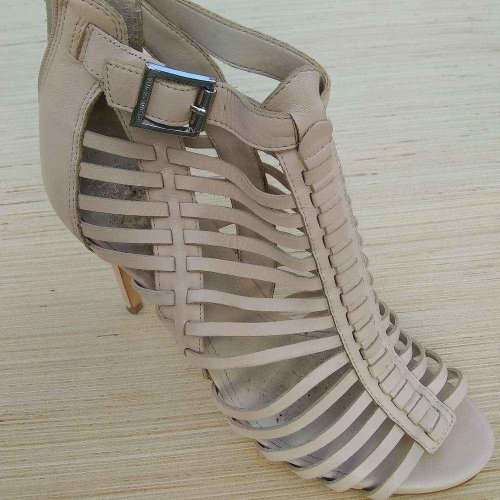 Vince Camuto Heel 4" Wm 9M/39 "REMMIE" Tan Leather